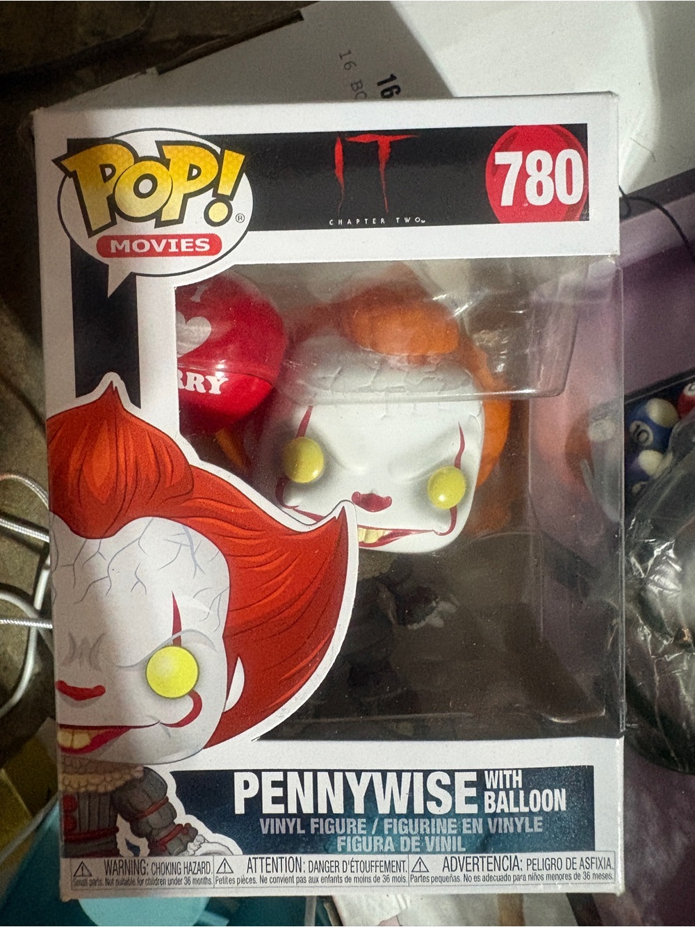 Funko Pop! Pennywise Figure - White, Orange & Yellow